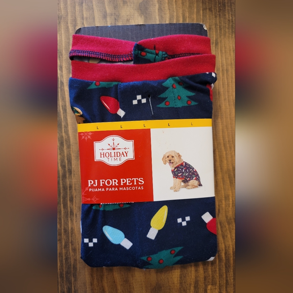 Holiday Pet Pajamas, Festive Design - Large